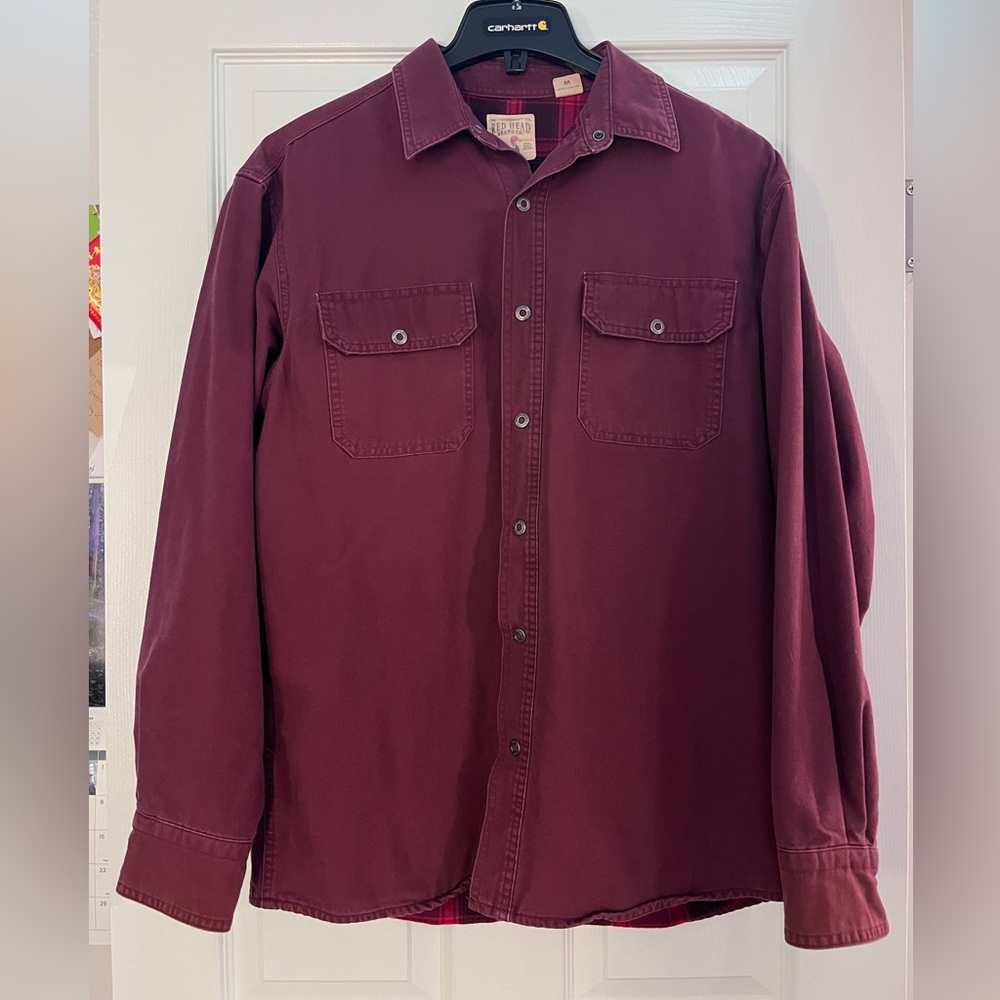 Men’s Red Head Flannel Lined Shirt Jacket